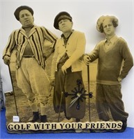 “Golf With Your Friends “ Wall Clock 20” h x 21”