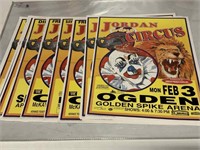 Vintage NOS Jordan Circus Assorted Posters