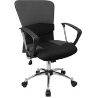 New Mid-Back Grey Mesh Swivel Task Office Chair