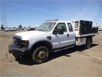 2009 Ford F550 Extra Cab Flatbed Dump Truck