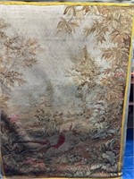 Antique Hand Knotted Aubossan Tapestry 6.10x4.7 ft