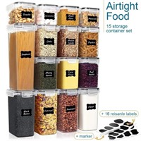 New Food Storage Containers Set with Lids, 15