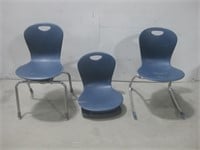 Three 18"x 16"x 31" ZUMA Series C2M 4-Leg Chairs