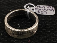 1963 Half Dollar Ring Sz 13