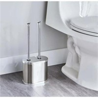New Metal Toilet Brush and Plunger Set, Brushed