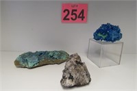 Gem Stone Clusters w/ Chalcanthite, Chrsocolla