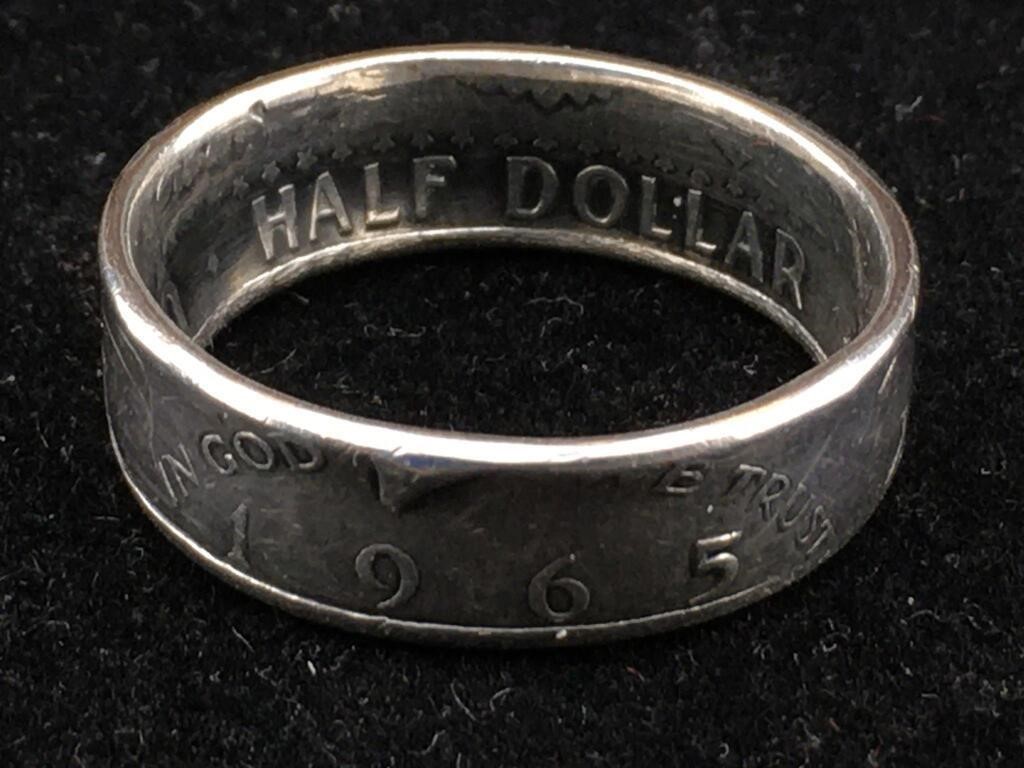 1965 Half Dollar Ring Sz 11.5