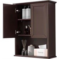 New 23x29 Bathroom Brown Wall Cabinet Wooden
