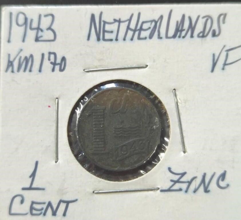 1943 Netherlands coin