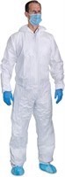 25 pack Disposable Coveralls with Hood  White  X-L
