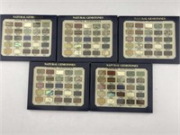 5 NIB natural gemstone specimen collection