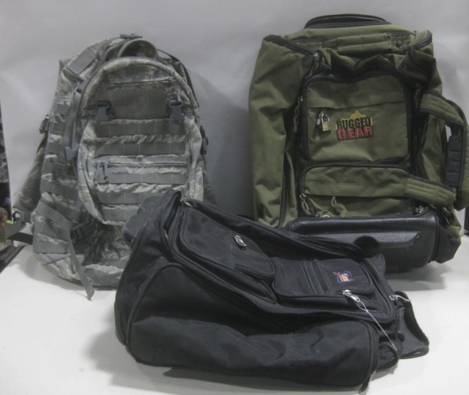 Military Back Pack W/Two Luggage Pieces See Info