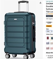SHOWKOO Luggage PC+ABS Durable