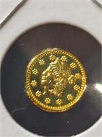 1/4 California gold token