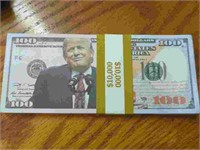 100x Donald Trump $100 bank notes