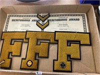 AWARD CERTIFICATES AND PATCHES
