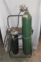 Oxygen/Acetylene Bottles w/Cart, Hoses & Gages