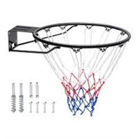 Wall Mount Basketball Hoop with Net 15"