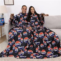 New Snuggie Pepsi 71"X54" Blanket With Sleeves