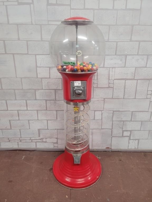 Tall vintage gum ball machine