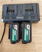 Denail 2x20v 4AH Batteries and Charger