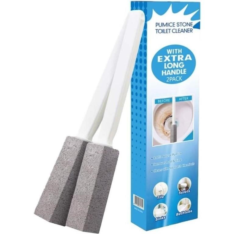 New 2PCS Pumice Stone Toilet Cleaner with Handle