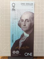 Prototype plasticized US Bank note $1