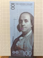 Prototype plasticized US Bank note $100