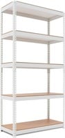 HOMEDANT Metal Shelving Unit with Laminated Cleand