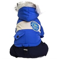 New Blue Dog Jumpsuits Cold Winter Windproof Med