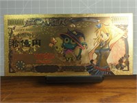 24k gold-plated anime fairy tail Bank note