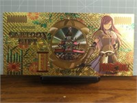 24k gold-plated anime fairy tail Bank note