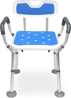 Appears NEW! Shower Chair with Arms, Blue