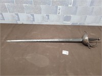 Old sword with cup hilt handle