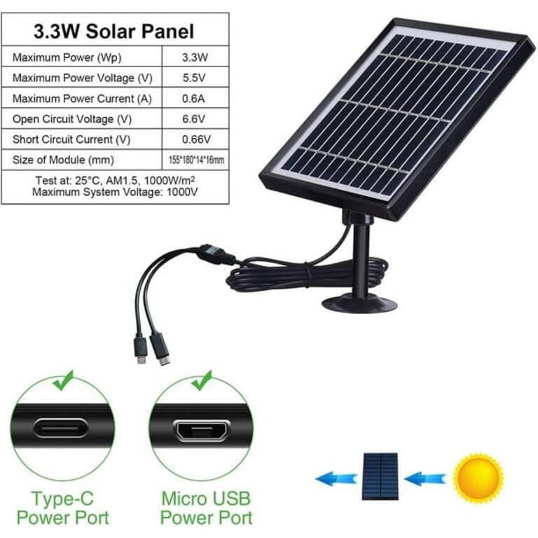NEW Tonton Security Outdoor Solar Panel for