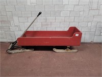 Vintage wooden red sled