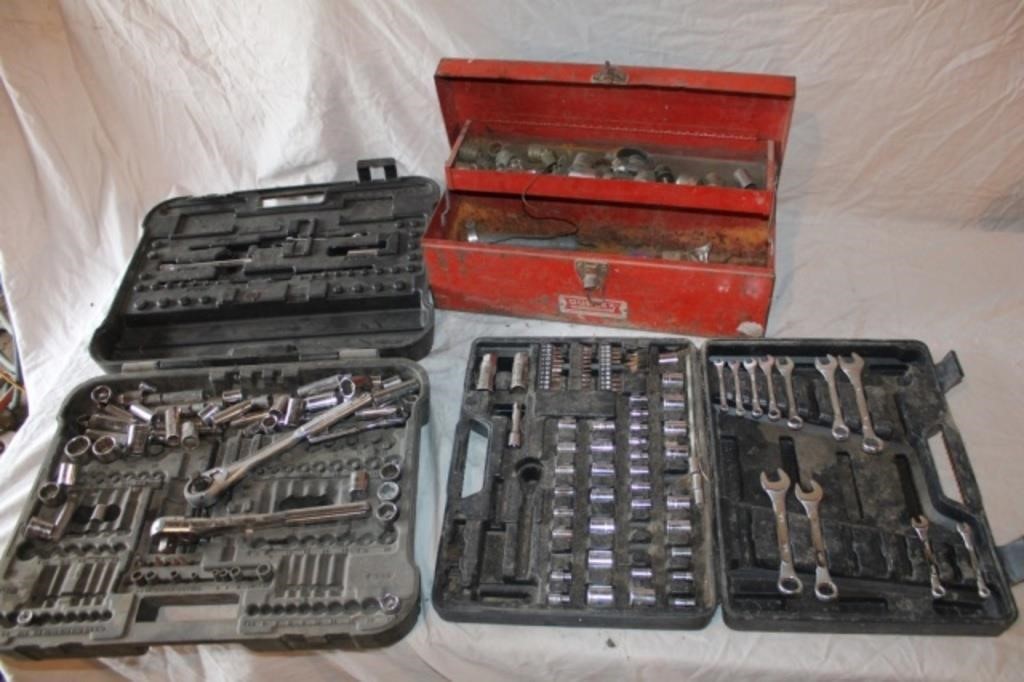 Duplex Tool Box & Misc. Sockets & Wrenches
