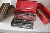 3 Tool Boxes & Misc. Combination Wrenches