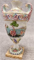 Z - ITALIAN PORCELAIN URN VASE (P202)