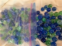 Blue & Green Marbles