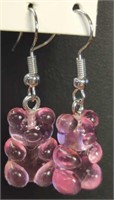 Pink gummy bear earring
