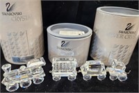 Z - SWAROVSKI 4-PIECE TRAIN FIGURINES (P215)