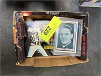 LOT OF ELVIS TRADING CARDS W BOX