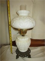 MILK GLASS TABLE LAMP - PICK UP ONLY