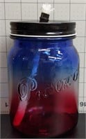 New preserved blue/red oil lamp