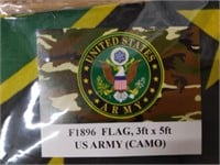 New 3ftx5ft US Army flag camo in color