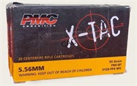 20rds PMC X-TAC 5.56mm 55gr FMJ