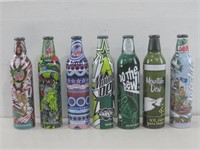 Seven NOS Collector Mountain Dew Bottles Unopened