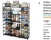Caitlyn 9 Tiers Shoe Rack Storage Organizer