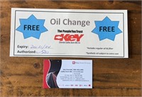 1 Free Oil Change Donated by Key Auto Group,